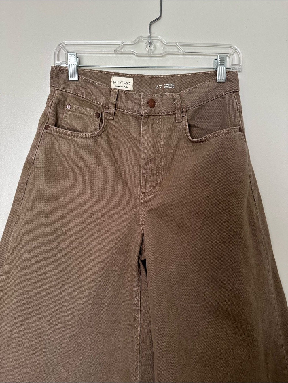 Anthropologie Pilcro Moss Wide-Leg High-Rise Puddle Jeans Size 27 Retro Flare - Picture 6 of 15